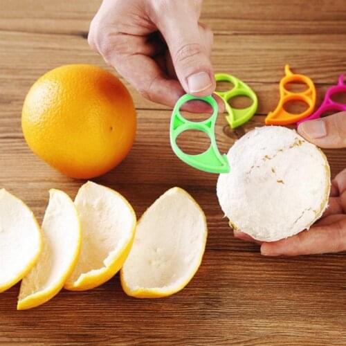 5pcs Two Finger Type Open Orange Peel Kitchen Tools Parer Orange Convenient And Safe Random Color Kitchen Accessories