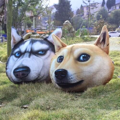 55 x 55 cm Big Size High Definition 3D Printed Huskies Akita dog Face Car And Sofa Seat / Back Cushion