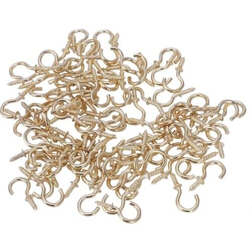 Promotion! Bag of 100 pcs Copper plating cup hooks. 25mm (1 inch)