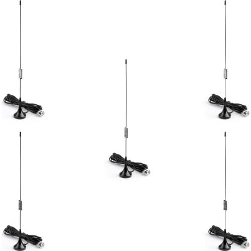 Artudatech 5Pcs UT-102 BNC Antenna VHF UHF For Kenwood TK100 TK200 For Icom ICV8 ICV82 ICU82 Radio Aerial