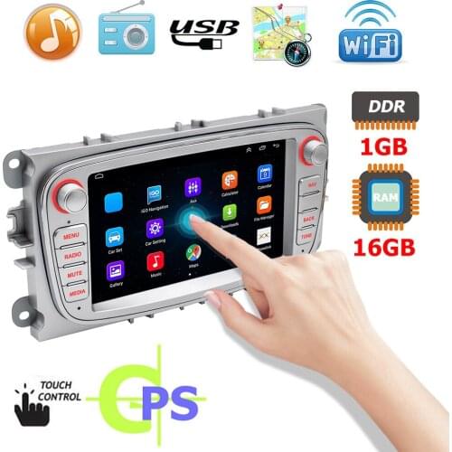 7 inch HD GPS MP5 Car Radio 2 Din Android Car Multimedia Player Audio Player Bluetooth-compatible for Ford Focus Stereo Receiver