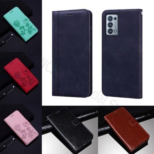 For OPPO Reno6 Pro Plus 5G Case Flip Wallet Leather Phone Cover On OPPO PEPM00 Reno 6 Pro Plus чехолна Magnetic Card Etui Book