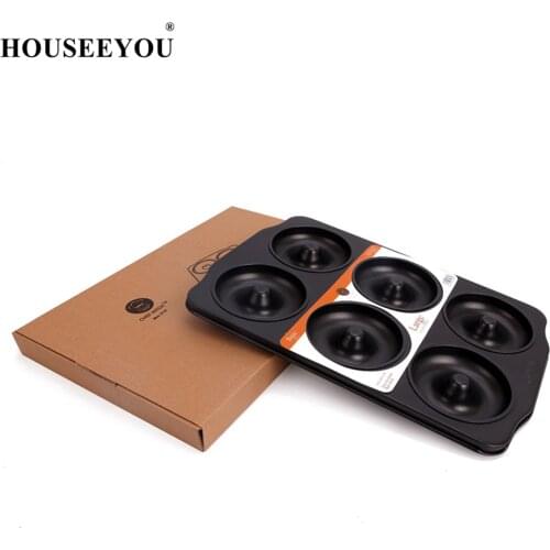 6 Cup Large Donut Cookie Pans DIY Muffin Oven Cake Molds Biscuit Pie Dishes Baking Tray Home Kitchen Cook DIY Cooking Tools