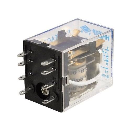 HH52P DC 12V Coil 8 Pins Power Realy DPDT 5A 240V AC / 28V DC Free Shipping