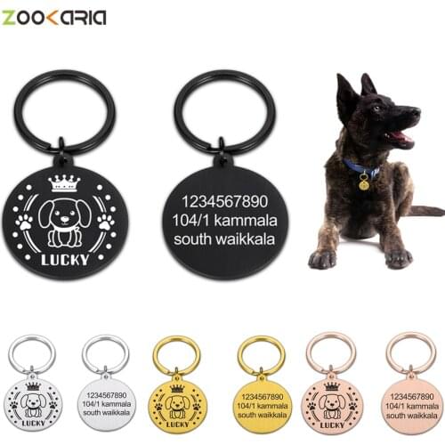 Customized Owner Note Anti-lost Dog Id Engraved Cat Collar Pendant Medal Inspire Others To Return Lost Pet Small Dog Accessories