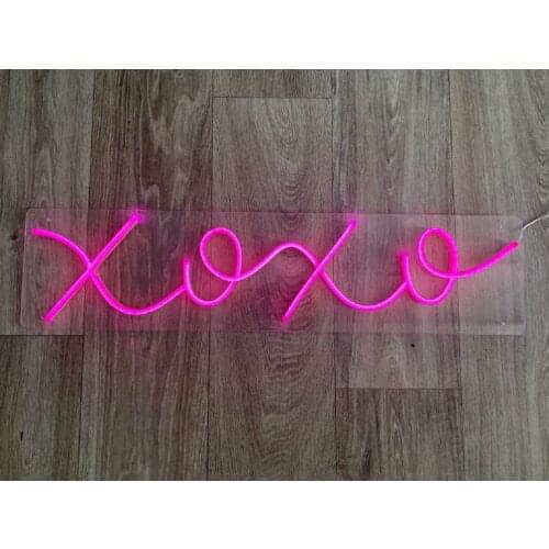 Custom Made Neon Sign Wall XOXO LED Light Flex Neon Handmade Beer Bar Shop Logo Pub Store Club Bedroom Decoration
