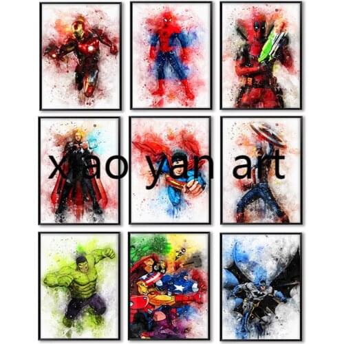 Captain America Spider-Man Iron Man Marvel Full Diamond Embroidery Diamond Painting Diamond Mosaic Cross Stitch Kit Home Decor