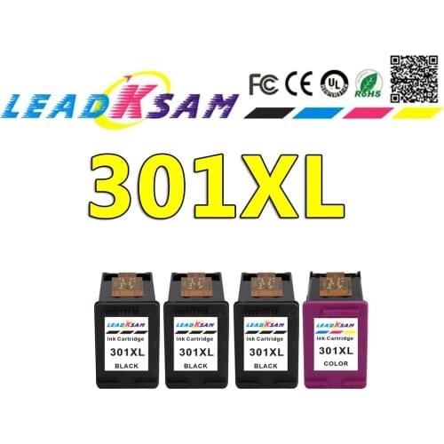 LEADKSAM 301XL Cartridge Compatible for hp 301 xl hp301 Ink Cartridge for Envy 4500 Deskjet 2620 2540 2510 1000 1050 printer