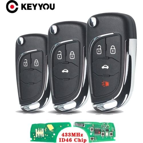 KEYYOU Modified 433/315MHZ ID46 Chip Keyless- Go Remote Car Key For Chevrolet Cruze Epica Lova Camaro Aveo Spark Sail Car Key