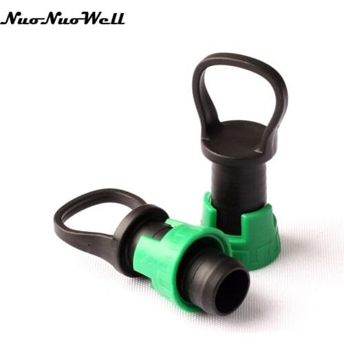 15pcs NuoNuoWell 16mm Hose End Drip Tape Connector for Garden Greenhouse Micro Drip Irrigation Hose Pipe Connector Fittings