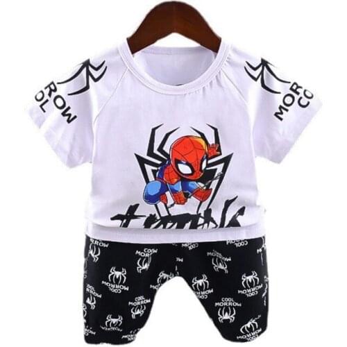 Summer Baby Boys Cartoon Clothes Children Girls Fashion T Shirt Shorts 2Pcs/sets Kids Infant Clothing Toddler Cotton Sportswear