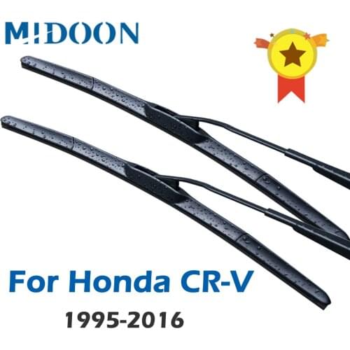 MIDOON Windscreen Hybrid Wiper Blades for Honda CR-V ( CRV ) Fit Hook Arms Model Year from 1995 to 2016 2005 2006 2007 2008
