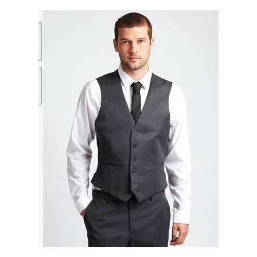 Brand New Groom Vests Charcoal Gray Groomsmens Vest Custom Made Size and Color Five Buttons Wedding/Prom/Dinner Waistcoat
