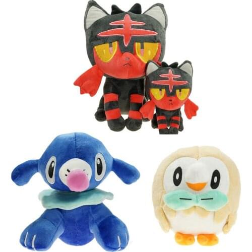 Litten Rowlet popplio plush Anime Cat toys cute soft Claw machine doll for Children gift
