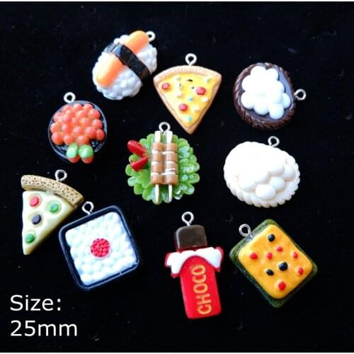 Japanese Food Charms Pendants Resin flat back cabochon for jewelry making bracelets necklace earrings Accessories