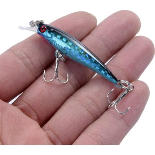 1Pcs Minnow Fishing Lures Hard Bait 5cm 2.4g Jig wobbler Bass Pike Lure Plastic Artificial Baits for Fishing Tackle Crankbait