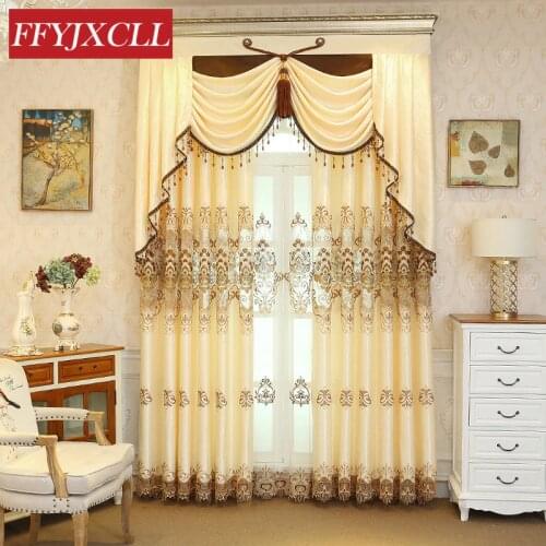 Translucidus Embroidered Curtains For living Room Bedroom Kitchen Window Curtains Jacquard Tulle Valance Drapes Home Decor