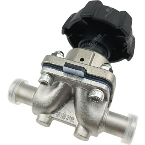 Sanitary SS316L Stainless Steel PTFE and EPDM 3/4" Tri Clover Compatible Diaphragm Valve