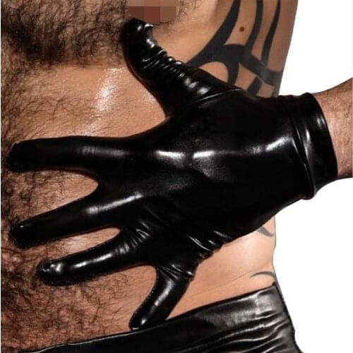 Sexy Patent Leather Performance Gloves Stage Performance Glove Nightclub Performance Gloves