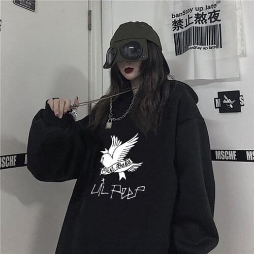 Lil Peep Hoodies Hell Boy Lil.peep Men Women Hooded Pullover Male female Hood Hoddie Crew Neck Sweatshirts SUNOWE