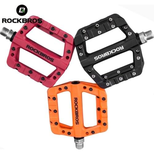 ROCKBROS Bicycle Pedal MTB Pedals Anti-slip Ultralight Seal Bearings Nylon Mountain bmx Bike Pedal for Bicycle Parts Accessories