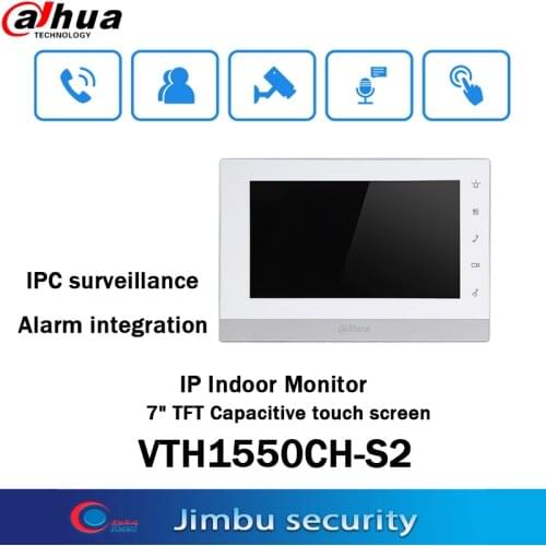 Dahua IP Indoor Monitor VTH1550CH-S2 IPC surveillance Video Intercom 7- inch Indoor POE Touch Screen