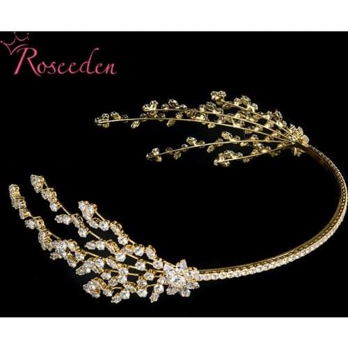 European CZ Wedding Tiaras Elegant Women Crowns Full Zircon Bridal Headwear RE4149