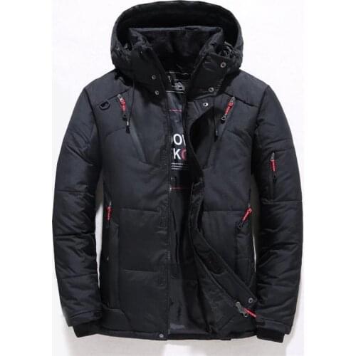 Winter Duck Down Jacket for Men Thick Warm Snow Jacket Parka for Men with Windbreaker Hood Fashion Outdoor Jacket M-4XL
