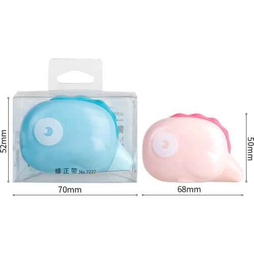 1Pc 5mm*8m Cute Dinosaur Shaped Mini Transparent Film Correction Tape Cartoon White Out Corrector Office Student Altered Tape