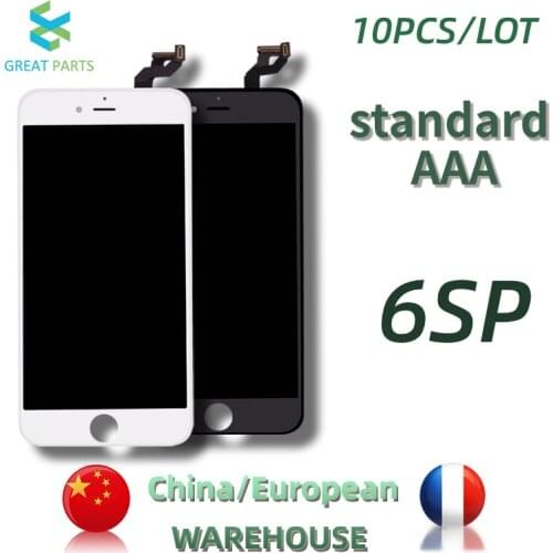 GREAT PARTS 10PCS Grade AAA For iPhone 6S Plus LCD Screen Touch Screen Assembly AAA ecran For iPhone 6S Plus LCD Display