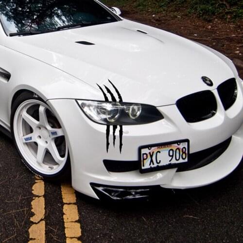 Auto Sticker Reflective Monster Claw Scratch Stripe Marks Headlight Decal for Audi A-series C-series S-series SQ-series RS-serie