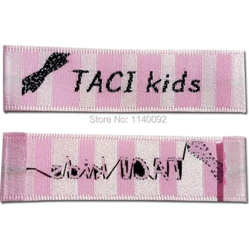 Free shipping custom clothing satin woven label/garment embroidered labels/collar labels/main labels/dress tags 1000pcs a lot