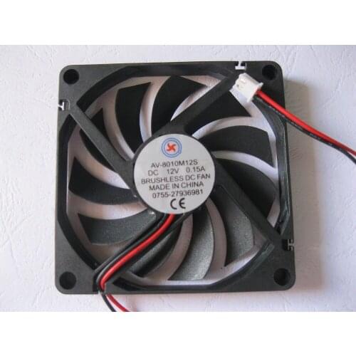 8 Pcs Brushless DC Cooling Fan 11 Blade 8010S 12V 80x80x10mm
