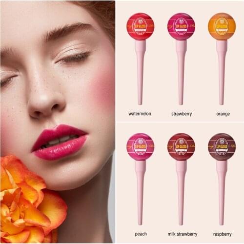 6ml Lollipop Lip Gloss Matte Liquid Lipstick Red Velet Lipgloss Long Lasting Waterproof Candy Lips Makeup Girls Gift