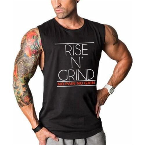 Brand Summer Cotton Gym Tank Top Men Running Vest Muscle Sleeveless Sport T Shirt Fitness Clothing Bodybuilding Stringer Tanktop