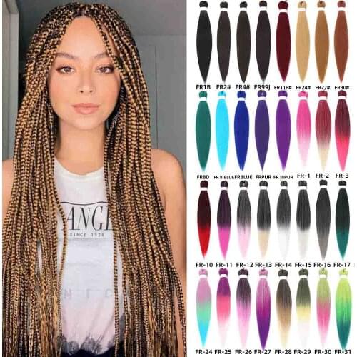 CLong Braiding hair Kanekalon pre-stretched hair for afro crochet Wholesale Synthetic Hair Extension Twist Jumbo Braiding Hair