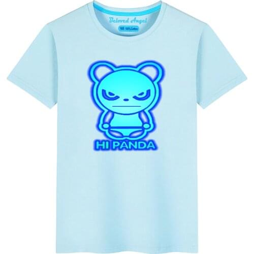 2020 Cotton Kids Luminous T-shirts Boys Girls T-Shirt Short Sleeve Children Tees Costume Top Summer Fashion Baby Clothes 3-15Yrs