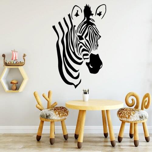 Exquisite Zebra Wall Sticker Vinyl Wall Decals For Kids Room Wallpaper Home Decor Stickers Poster Murals