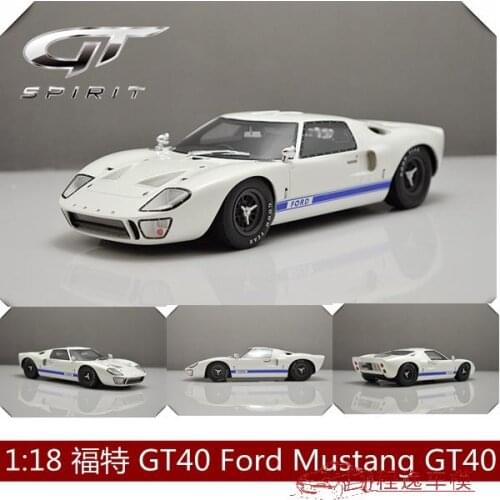 GT Spirit 1:18 Resin Ford Mustang GT40 Diecast Collection of Simulation Alloy Car Model Children Toys