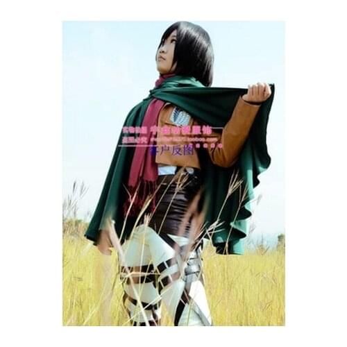 Attack on Titan Shingeki no Kyojin Mikasa Ackerman Scouting Legion Cosplay Costume Tailored Fullset