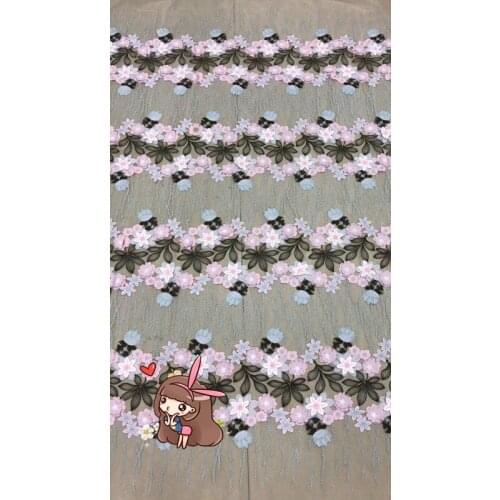 Beautiful SYJ-98528 African tulle mesh lace fabric African embroidery french lace fabric