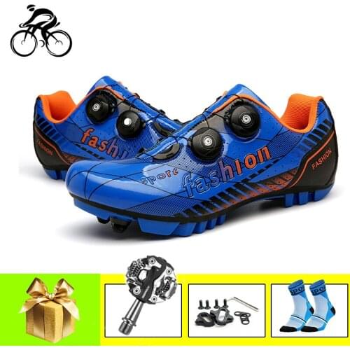 Cycling sneakers MTB Men Racing Bicycle Mountain Bike Shoes Cleat Women breathable self-locking Bike Spd Biking pedals shoes