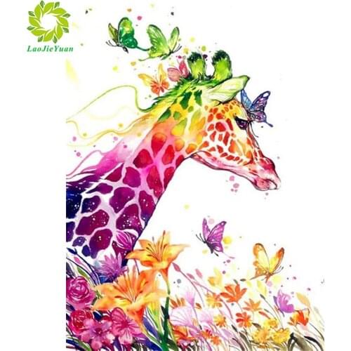 LaoJieYuan Full Square Diamond Painting 5D DIY Animal Diamond Embroidery Cross Stitch Kit Handmade Gift Home Decoration