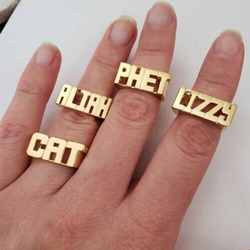 Lateefah Personality Birthday Number Special Year Ring Women Men Rings Designer Gold Silvery Jewelry Custom Old English Rings