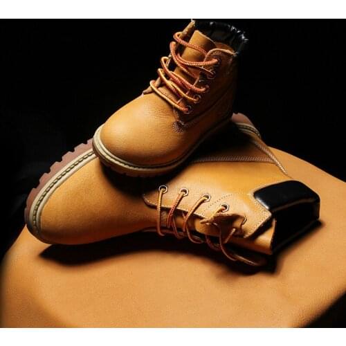 Dolakids New autumn/winter childrens leather Martin boots New Korean version of childrens shoes boys ankle boots whole leathe