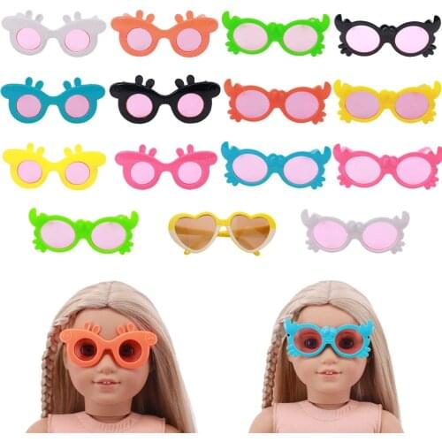 Doll Glasses Cute Shape Piggy Crab For 18 Inch American Doll Girls & 43 Cm New Born Baby,Our Generation,Gifts For Accessories