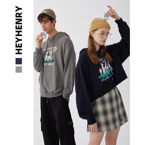 Couples Clothing Cow Printed Hooded Long Sleeves Sweater Mens and Womens Jacket Autunm Daily Hoodies Lovers Fashion Coat