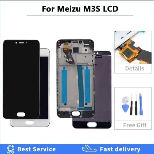 AAA Quality LCD For MEIZU M3S Lcd Display With Frame Screen Replacement For MEIZU M3S Y685H Digiziter Display Assembly 5.0 inch