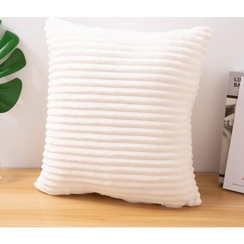 Plush Cushion Cover Super-Soft Decor Striped Decorative Cushion Covers Decorative Pillow Cases Pillowcase Cushions for Sofa