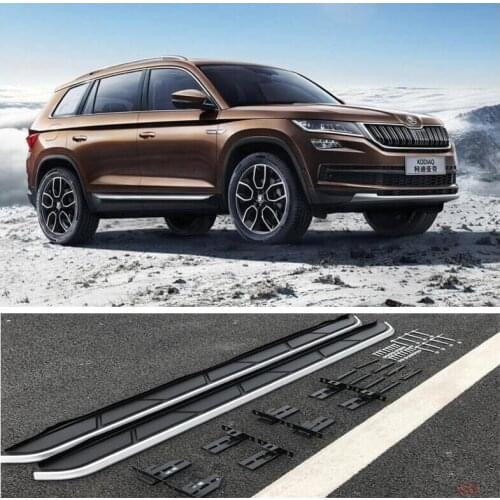 High quality Aluminum alloy Running Boards Side Step Bar Pedals Fits For Skoda KODIAQ 2017 2018 2019 2020